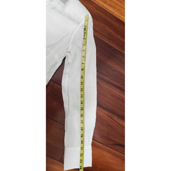 BAIRD McNUTT IRISH LINEN for J.CREW Wren Slim Shirt Size 2 - Picture 12 of 13